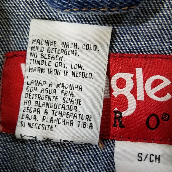 Wrangler jean jacket Hero Vintage S chest 44 blue denim trucker jacket mens - Picture 4 of 15